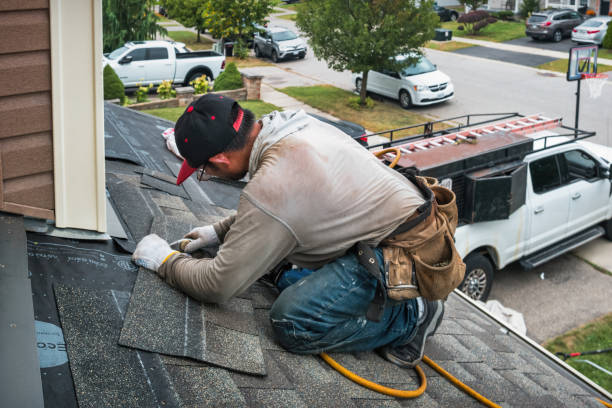 Professional Roofing technician working in West Baldwin, ME